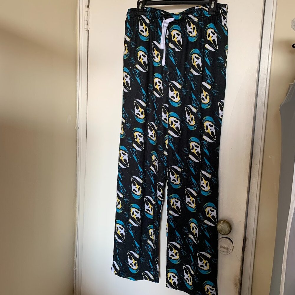GHOST FACE MENS PAJAMA SLEEP PANTS SIZE M